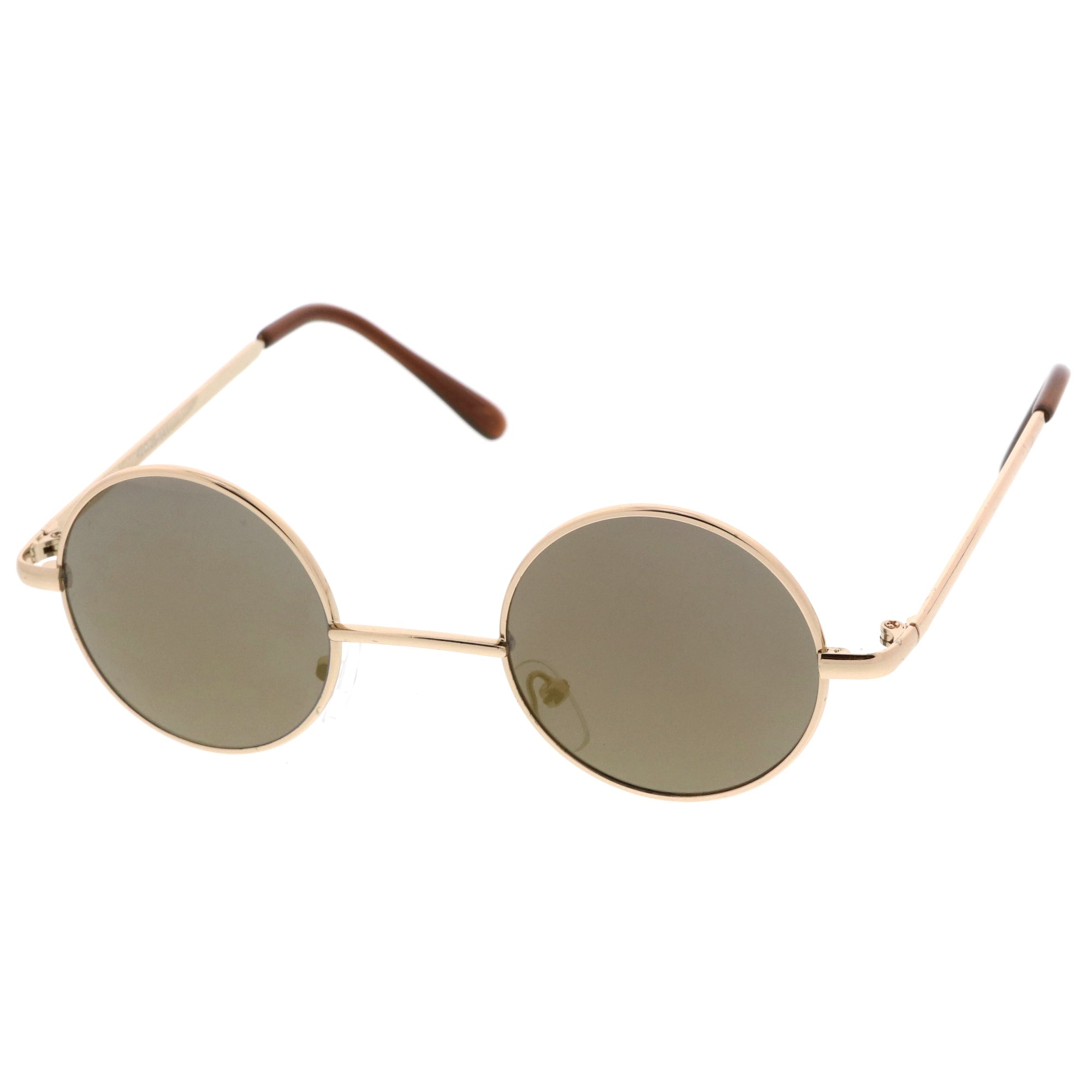 Retro Lennon Style Round Circle Metal Mirror Lens Sunglasses