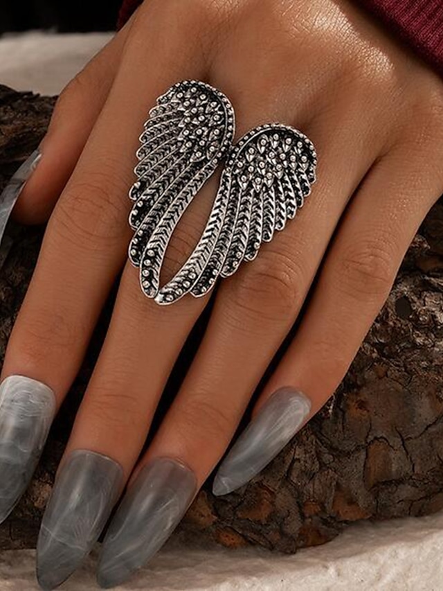 1PC Adjustable Ring For Women's Holiday Prom Alloy Classic Wings