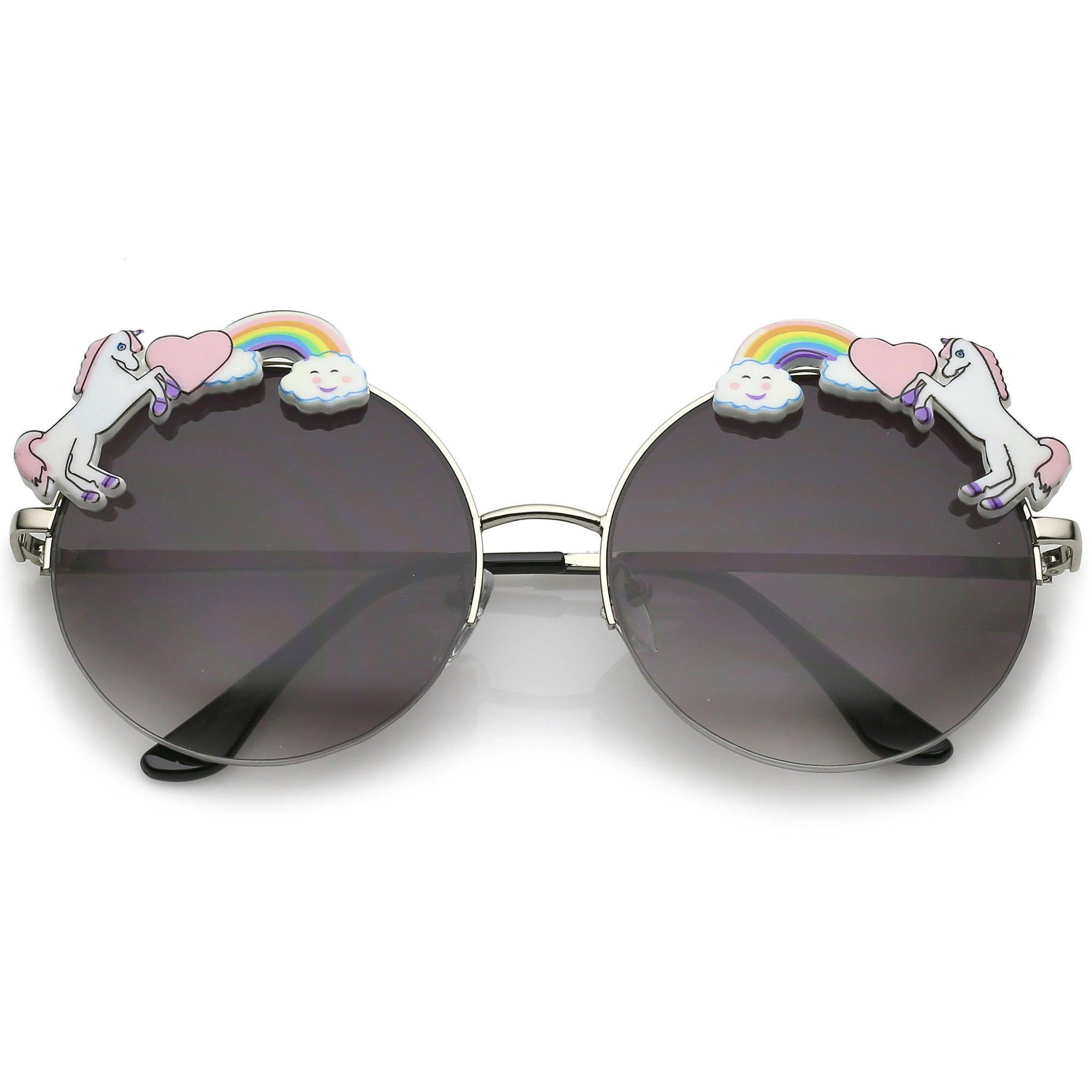 Round Unicorn Gradient Lens Sunglasses